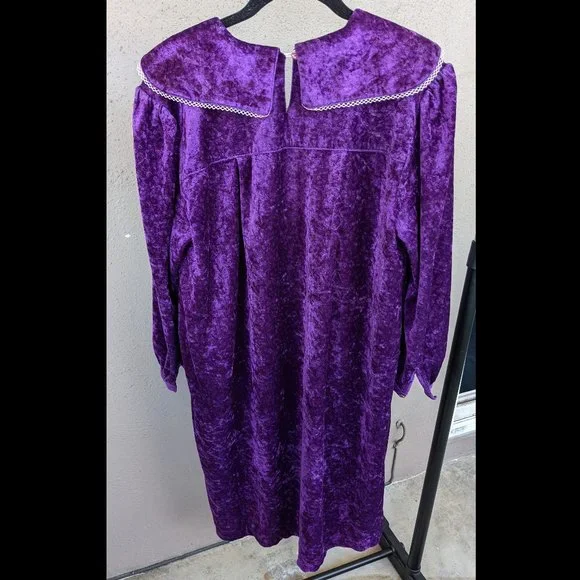 💜Vintage Purple Velvet Painters Smock Costume - Picture 2 of 6